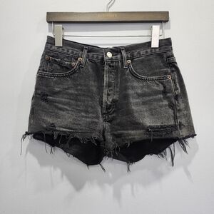 Agolde Parker Frayed Shorts in Vortex